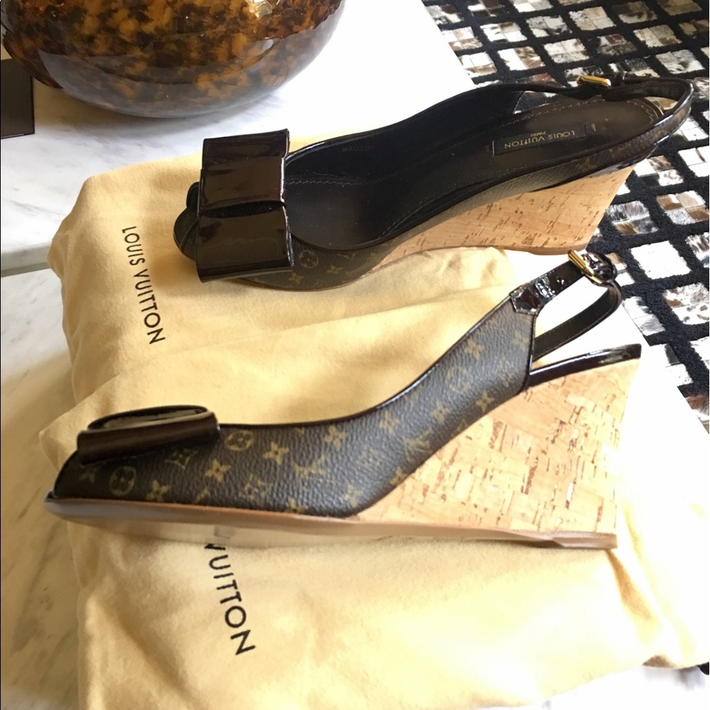 ORIGINAL Louis Vuitton Rivoli wedges.
